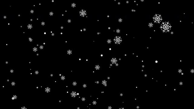 エフェクト 雪が降る (背景透過)