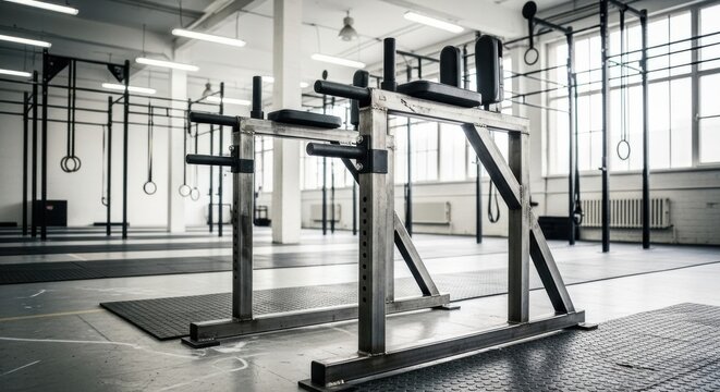 Durable steel assisted dip station with padded armrests for intense gym workouts