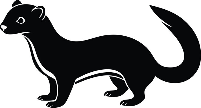stoat ferret weasel animal silhouette