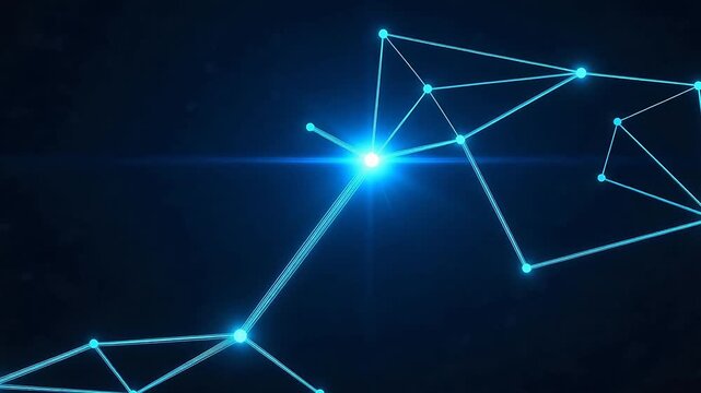 Blue glowing constellation pattern