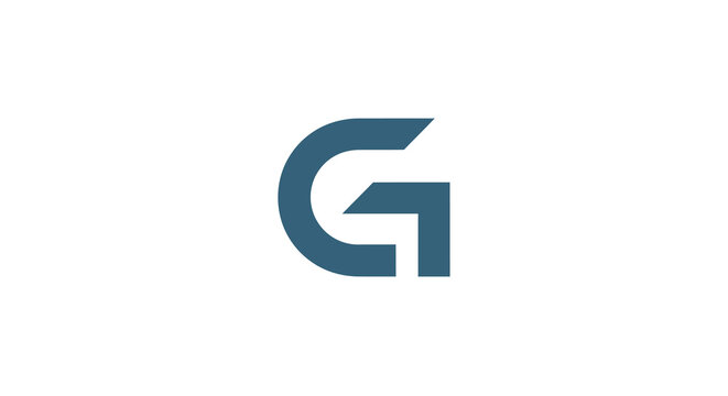 Modern geometric logo design, abstract letter G symbol, clean corporate branding, minimalist icon