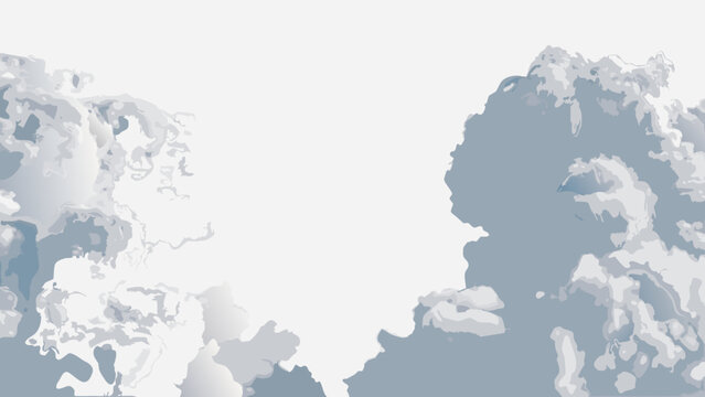 abstract cloud formations panoramic view of gray and white atmospheric shapes high quality professional detailed modern elegant stylish