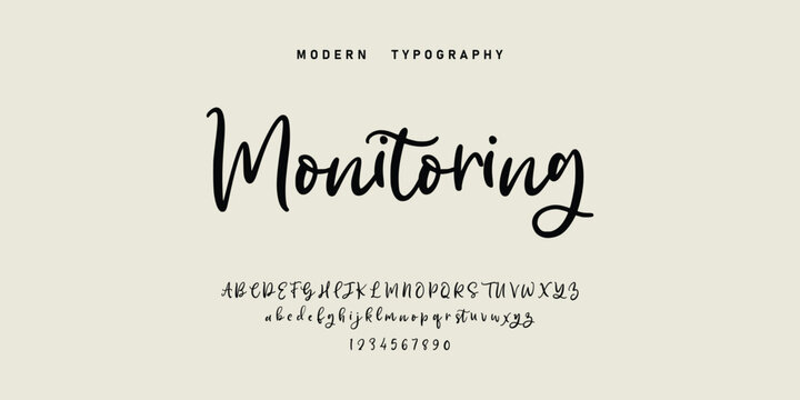 signature Font Calligraphy Logotype Script Brush Font Type Font lettering handwritten. Minimal modern urban fonts for logo, brand etc. Typography typeface uppercase lowercase and number. vector