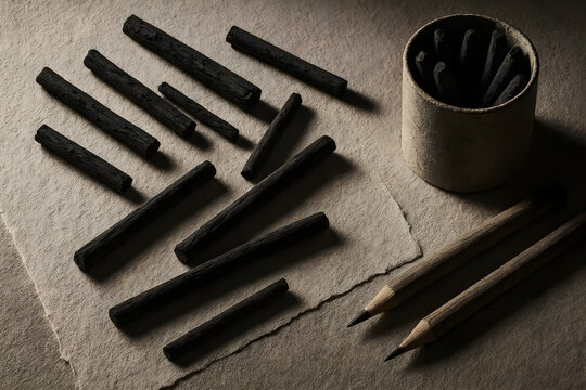 Vintage metal engraving tools on table.