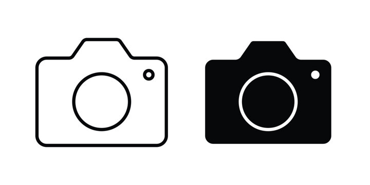 Camera icon symbol vector set. Design Illustrations