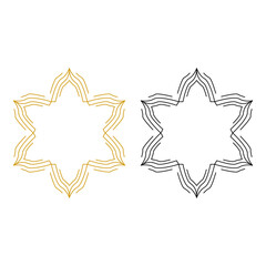 Obraz premium Luxury Ayurveda Spa Massage Mandala Set isolated on White