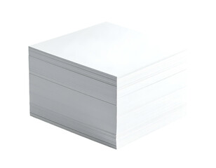Naklejka premium A neat stack of crisp, clean white paper, evenly cut