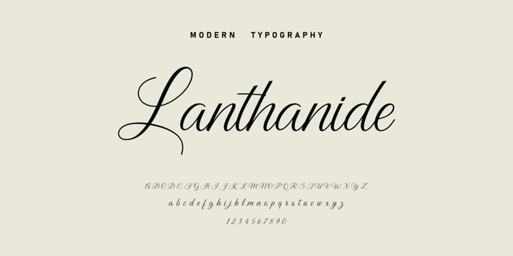 signature Font Calligraphy Logotype Script Brush Font Type Font lettering handwritten. Minimal modern urban fonts for logo, brand etc. Typography typeface uppercase lowercase and number. vector