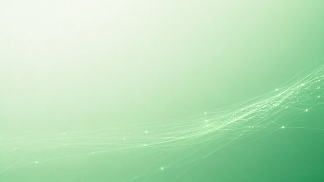 Ultra Minimal Sustainable Technology Background with Green Data Flow and Clean ESG Design