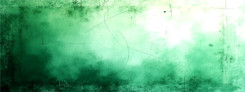 Vector Abstract textured artistic grunge background featuring vibrant green shades and faded effects suitable for digital art design.