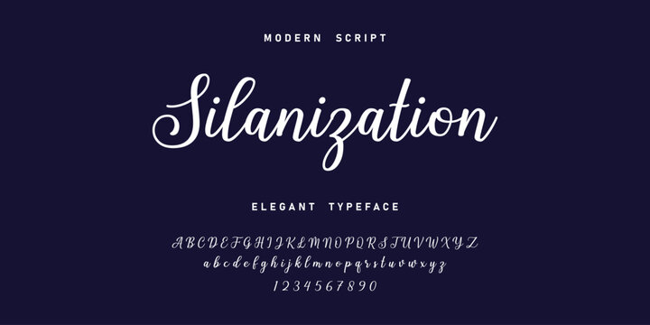 signature Font Calligraphy Logotype Script Brush Font Type Font lettering handwritten. Minimal modern urban fonts for logo, brand etc. Typography typeface uppercase lowercase and number. vector