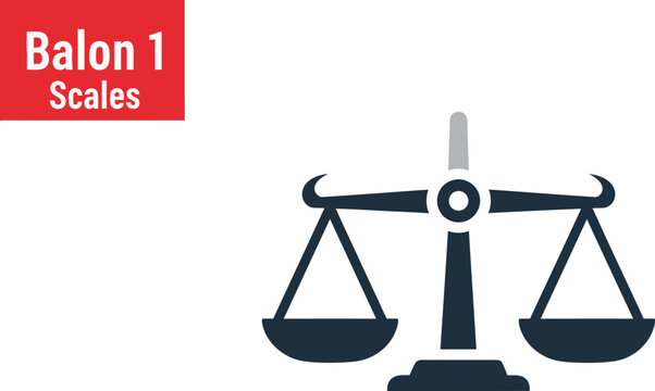 Scales icon serves as a visual symbol for legal balance and judicial fairness within a professional institutional design framework.