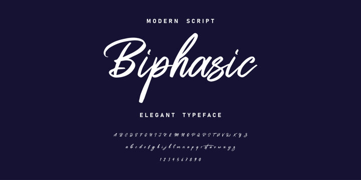signature Font Calligraphy Logotype Script Brush Font Type Font lettering handwritten. Minimal modern urban fonts for logo, brand etc. Typography typeface uppercase lowercase and number. vector