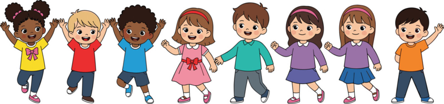 「Cartoon+Children+Holding+Hands」の写真素材 | 108,627件の無料イラスト画像 | Adobe Stock