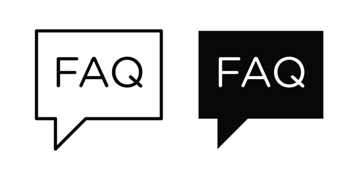 FAQs icon symbol vector set. Design Illustrations