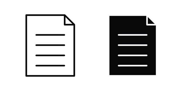 File icon symbol vector set. Design Illustrations