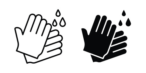 Obraz premium Handwashing icon symbol vector set. Design Illustrations