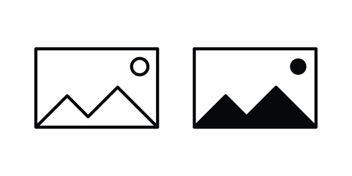 Image icon symbol vector set. Design Illustrations