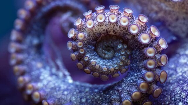 Octopus tentacle macro underwater marine wildlife cephalopod closeup texture