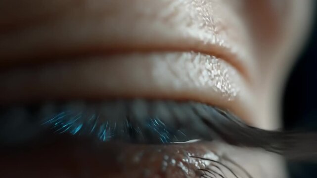 Human eye eyelashes macro vision iris close up cinematic detail