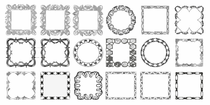 ornate frames collection black and white decorative borders