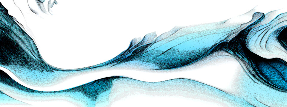 Vector Fluid, abstract artwork exhibits smooth undulating forms, capturing sense of serenity, flow and elegance through unique composition.