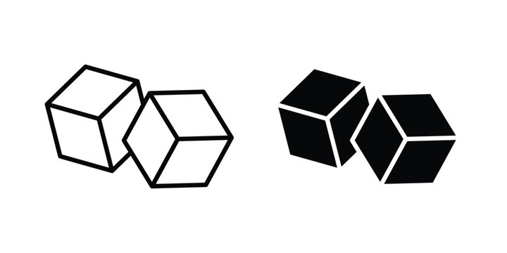 Sugar icon symbol vector set. Design Illustrations