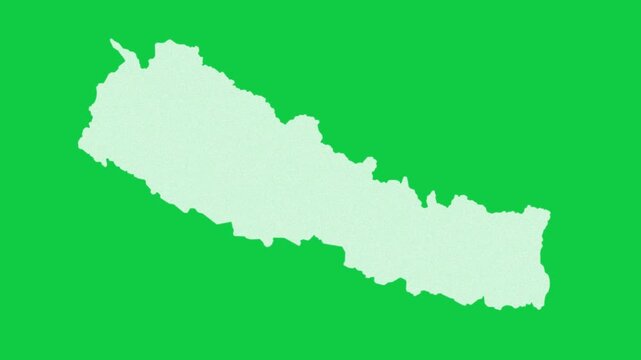 Nepal static effect map pop animation green background