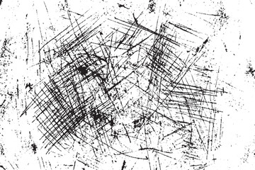 Fototapeta premium Abstract Black and White Scratched Grunge Texture Background