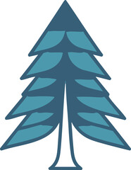 Obraz premium Blue and Teal Abstract Christmas Tree Illustration