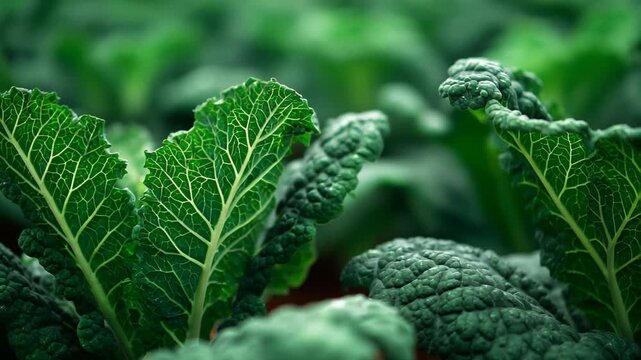 Savoy cabbage green leaf vegetable macro fresh organic garden plant