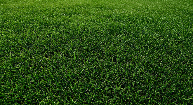 Lush green grass field texture background high angle view with background landscape environment botanical