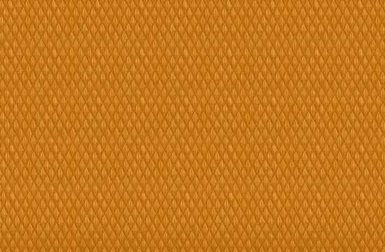 synthetic diamond ripstop fabric with geometric texture and rhombus pattern orange background