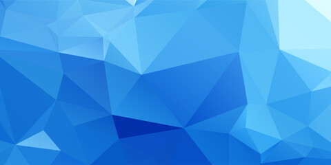 Obraz premium Abstract Blue Low Poly Background With Geometric Triangles For Modern Design And Technology Projects