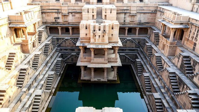 Historic Rani Ki Vav with Green Water
