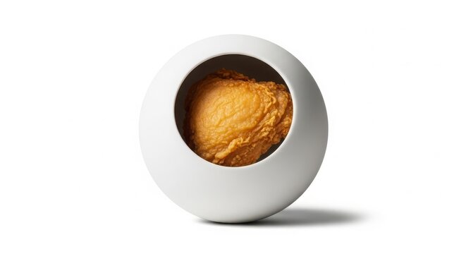 Crispy golden fried chicken presented in a modern white bowl, showcasing a gourmet appetizer