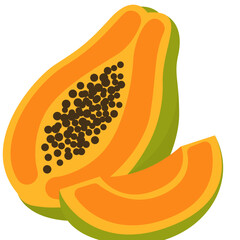 Fototapeta premium Cut Fruit Vector