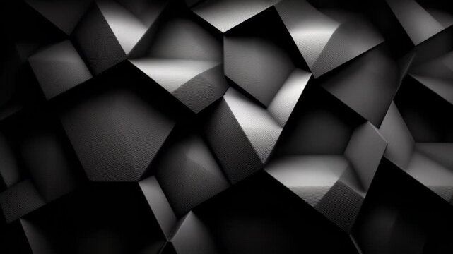 Modern design elements with black geometric patterns in various shapes and textures