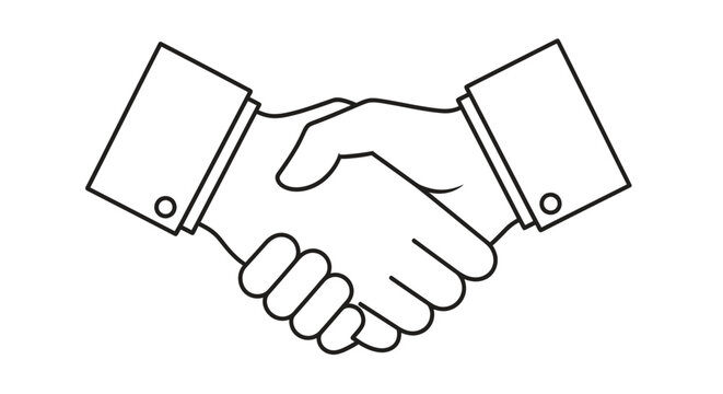 Professional handshake symbolizing agreement, partnership, and trust in a business context.