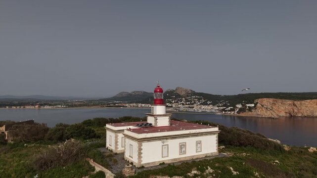 Faro de las islas Medas situado en L'Estartit, costa Brava, provincia de Gerona, Catalu&ntilde;a, Espa&ntilde;a. 
