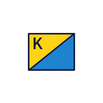 Geometric shape letter K logo.