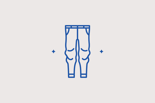 Jogger sweatpants line icon for athletics and relaxed home comfort. Cozy vector illustration for sports retail and loungewear fashion guides.