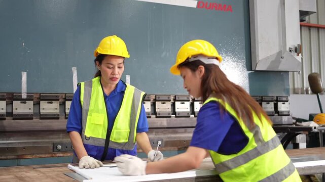 Construction training session industrial site instructional video workshop close-up skill development