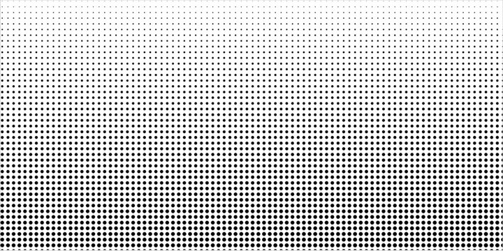 Grunge halftone gradient background. Faded grit noise texture. White and black sand wallpaper. Retro pixelated backdrop. Anime or manga style comic overlay. Vector graphic design textured template