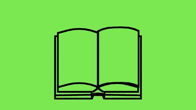 vector illustration of a green book