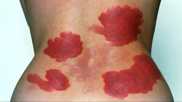 Skin infection back red allergy stains dermatology treatment care wellness support relief healing care support