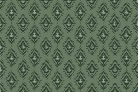 seamless dark green geometric arrow pattern texture for modern design backgrounds