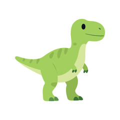 Fototapeta premium Illustration of a friendly cartoon tyrannosaurus rex dinosaur standing upright and smiling