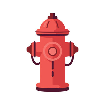 Illustration of a fire hydrant with a dome top and two nozzles on a white background