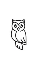 Fototapeta premium Simple line drawing of an owl.